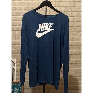 Nike The‎ Nike Tee XXL Blue Long Sleeve T-Shirt Mens